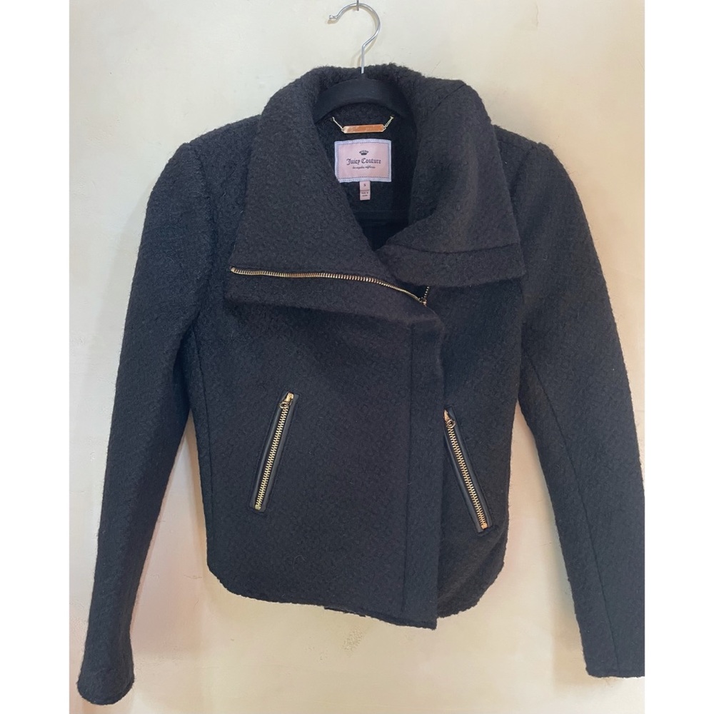 Juice Couture Cropped Jacket in Black